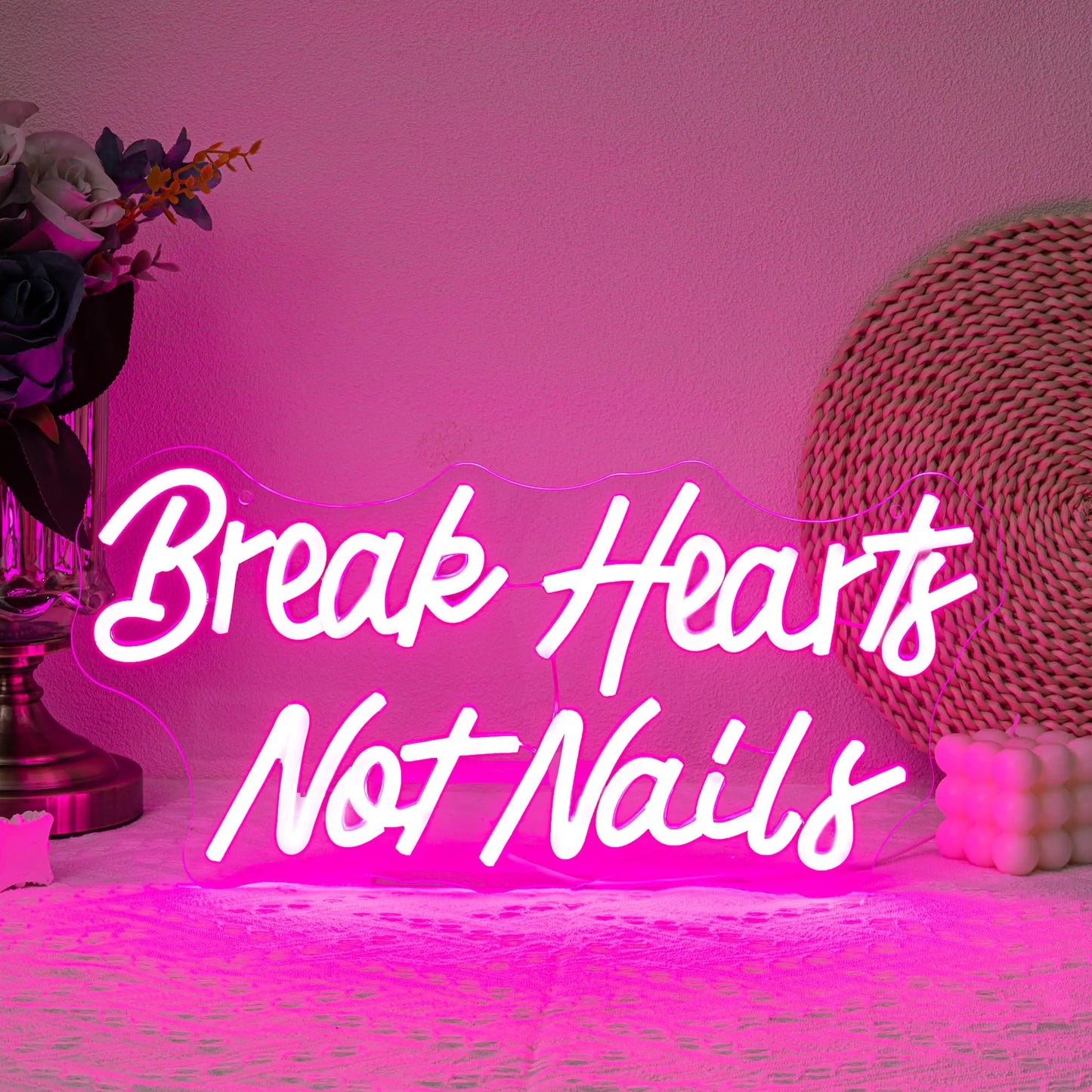 Nails Neon Sign Led for Wall Decor Beauty Salon Up Sign for Business Nail Room Spa Studio Bedroom Dorm Dimmable Usb Powered