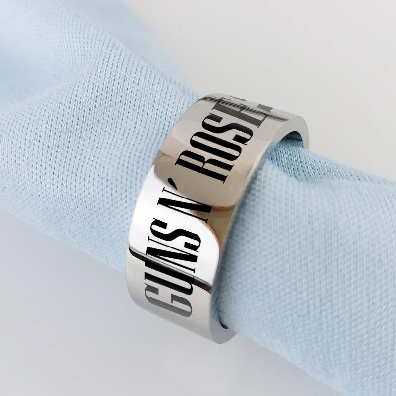 New fashion titanium steel ring, rock band ring, men's and women's jewelry, fan gift