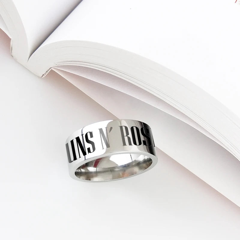 New fashion titanium steel ring, rock band ring, men's and women's jewelry, fan gift