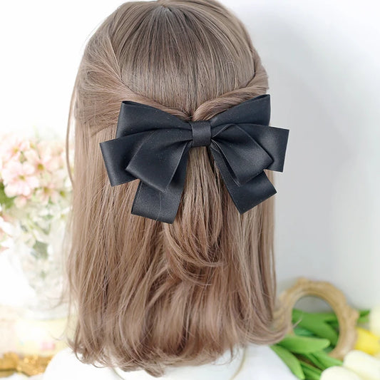 1 Hair clip for Girls Autumn winter vintage black bow back hair clip Spring clip Hair accessories for girlfriend gifts suitable