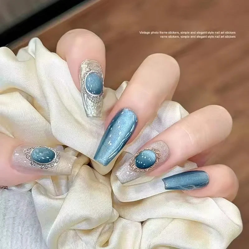 Nails Mold French photo frames Angel Statue Acrylic 3D Silicone Relief Design Nail Art Decorations Templates Model making Tools