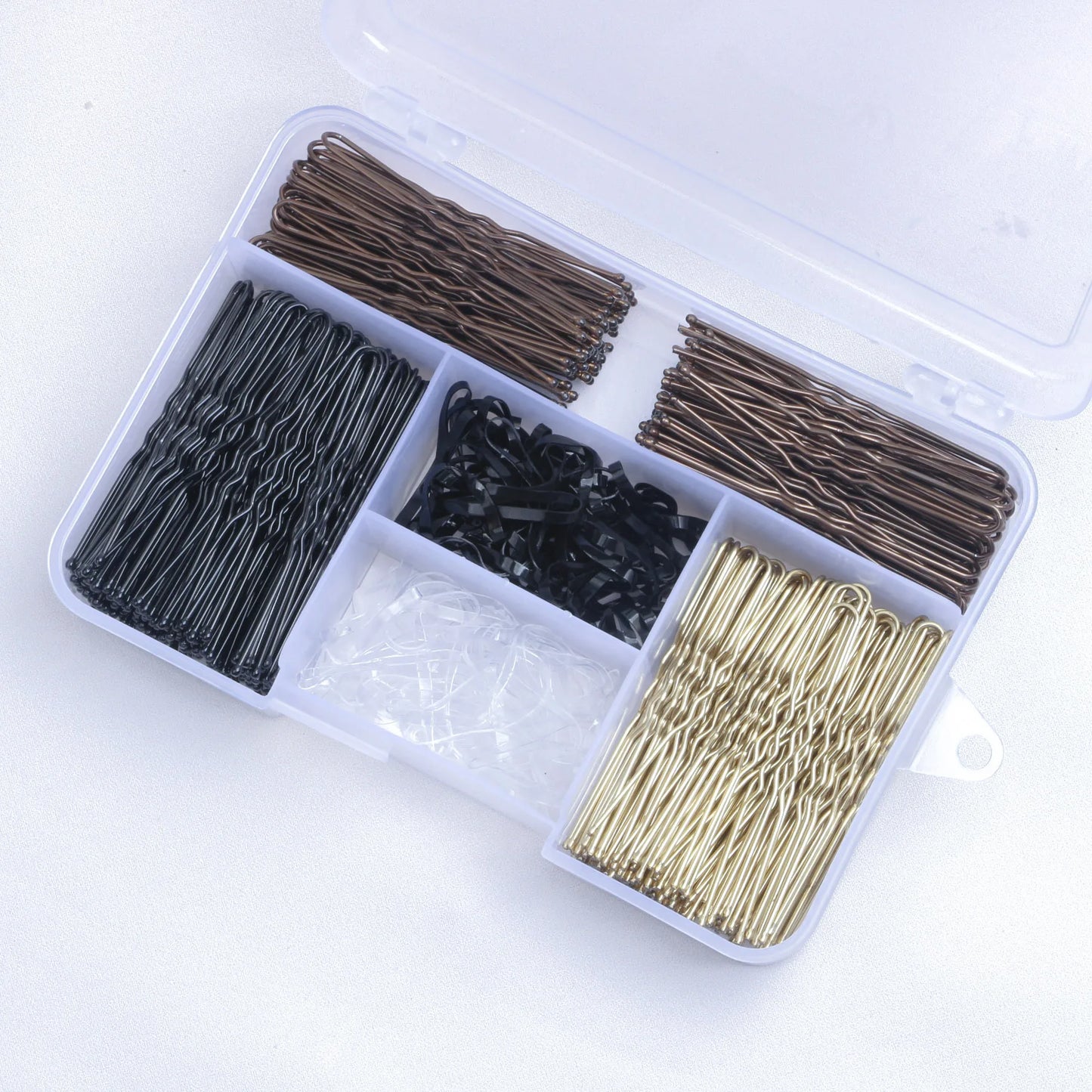 Box Set Hair Clips: Black U-Shaped Clips, Flat Clips, Assorted Pack,Easy-to-Use Hair Accessories