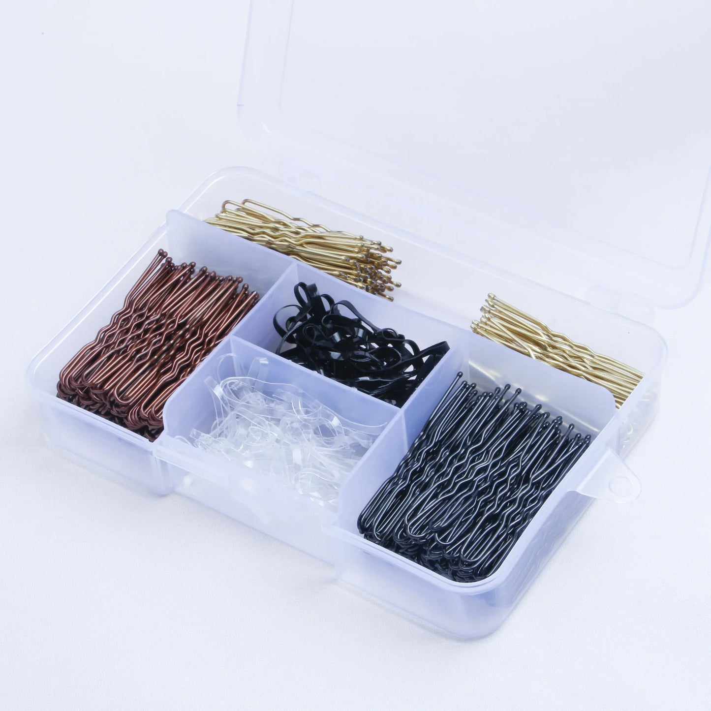 Box Set Hair Clips: Black U-Shaped Clips, Flat Clips, Assorted Pack,Easy-to-Use Hair Accessories
