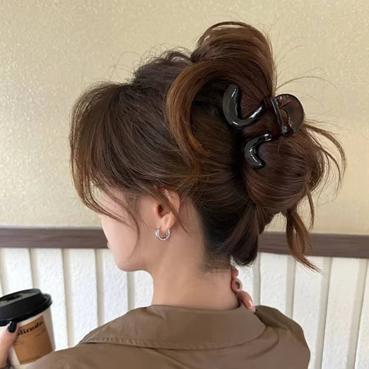 Simple Irregular Hair Catch Clip Shark Clip Women's Premium 2025 New Hairpin Back Head Hair Accessories Hairpin Elegant