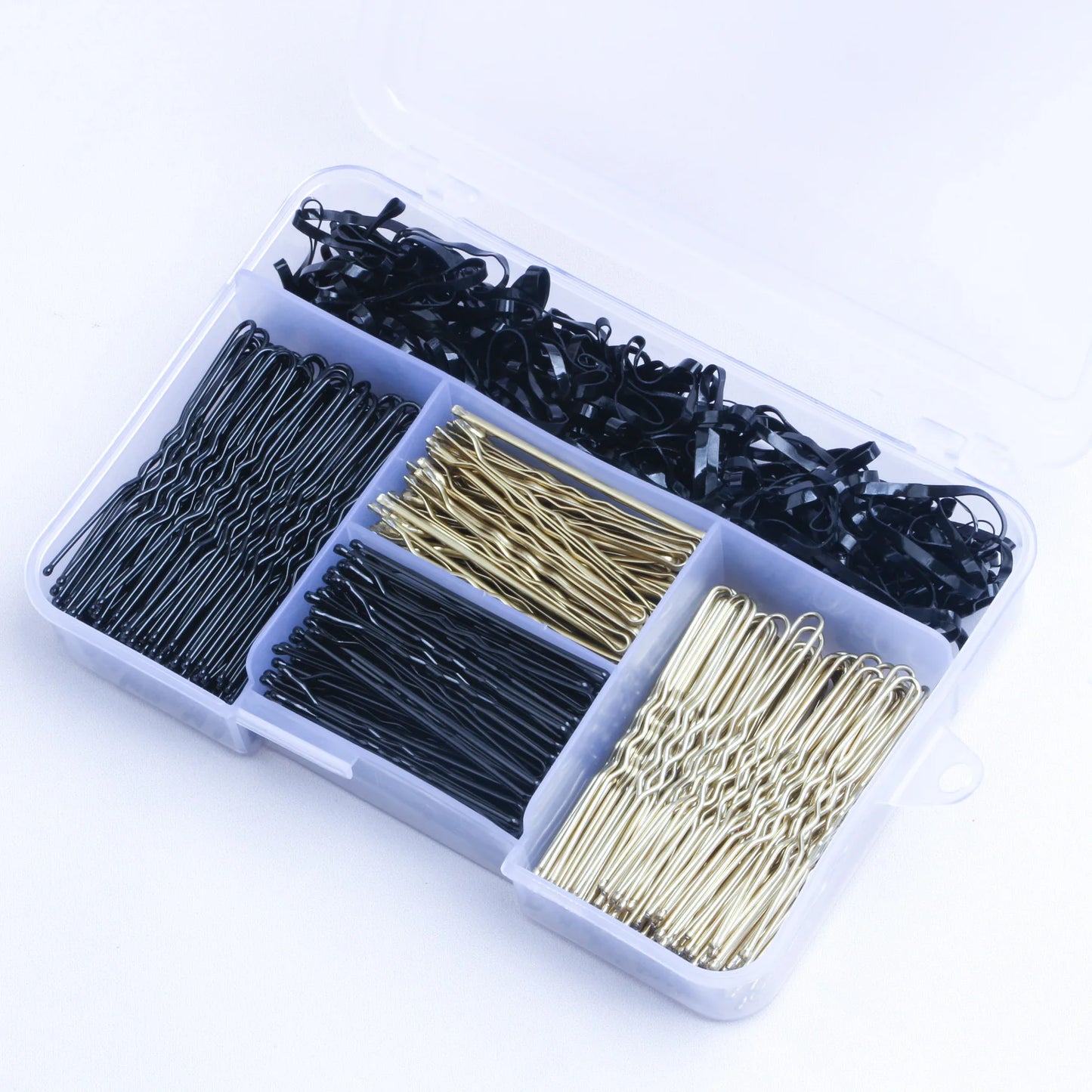 Box Set Hair Clips: Black U-Shaped Clips, Flat Clips, Assorted Pack,Easy-to-Use Hair Accessories