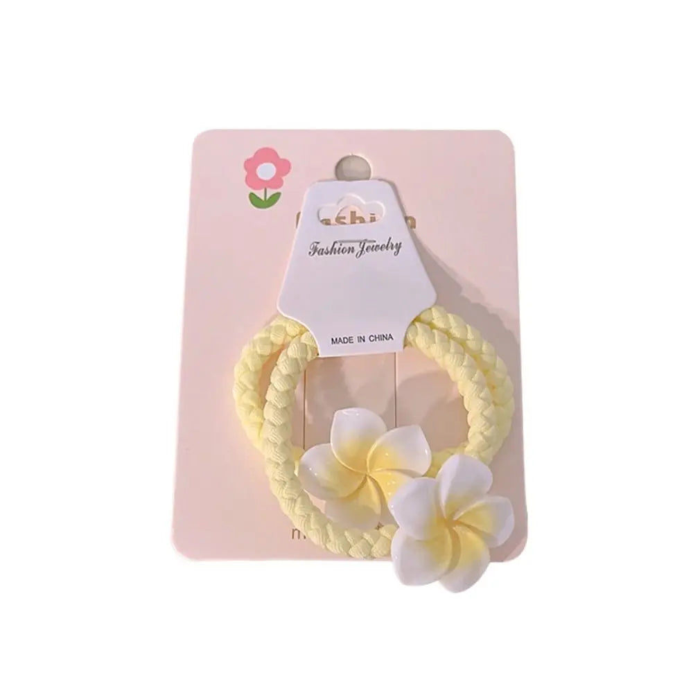 Hair Rope Plumeria Flower Hair Clip Hair Accessories Hair Clip Egg Flower BB Clip Hair Ornaments Mini Hair Claw Flower Barrette