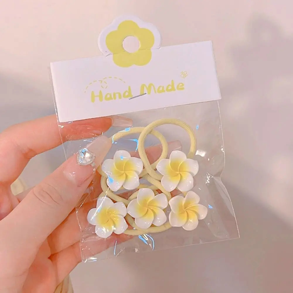 Hair Rope Plumeria Flower Hair Clip Hair Accessories Hair Clip Egg Flower BB Clip Hair Ornaments Mini Hair Claw Flower Barrette
